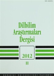 Dilbilim Araştırmaları Dergisi: 2012 - 2 - 1