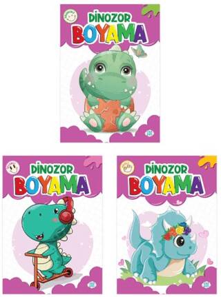 Dinozor Boyama Seti 3 Kitap - 1