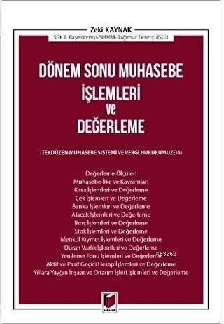 Dönem Sonu Muhasebe İşlemleri ve Değerleme - 1