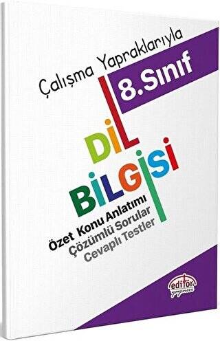 Editör Yayınları 8. Sınıf Dil Bilgisi Özet Konu Anlatımı - 1