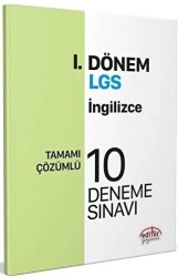 Editör Yayınları 8. Sınıf LGS İngilizce 1. Dönem 10 Deneme - 1