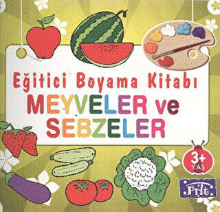 Eğitici Boyama Kitabı - Meyveler ve Sebzeler - 1