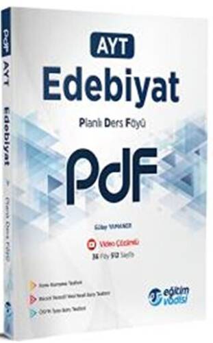 Eğitim Vadisi AYT Edebiyat Güncel PDF Planlı Ders Föyü - 1