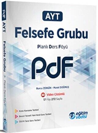 Eğitim Vadisi AYT Felsefe Grubu PDF Planlı Ders Föyü - 1