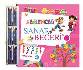 Eğlenceli Sanat ve Beceri - Pembe Kitap 6 Yaş - 1