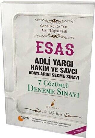 ESAS Adli Yargı Hakim ve Savcı Adaylarını Seçme Sınavı 7 Çözümlü Deneme Sınavı - 1