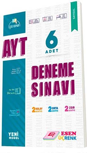 Esen Yayınları Üçrenk AYT Sayısal 6`lı Deneme - 1