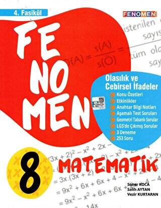 Fenomen 8 Matematik 4. Fasikül Olasılık ve Cebirsel İfadeler - 1