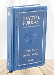 Feyzü`l Furkan Kur`ân-ı Kerîm ve Tefsirli Meali Büyük Boy - Mushaf ve Meal - Ciltli LACİVERT - 1