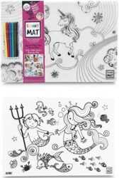 Funny Mat Unicorn ve Deniz Kızı İkili Set - 6`lı Kalem Hediyeli - 1