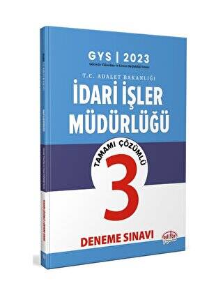 GYS Adalet Bakanlığı İdari İşler Müdürlüğü Çözümlü 3 Deneme Sınavı - 1