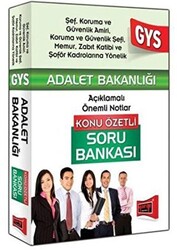 GYS Adalet Bakanlığı Şef, Koruma ve Güvenlik Amiri İçin Konu Özetli Soru Bankası - 1