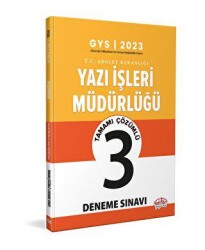 GYS Adalet Bakanlığı Yazı İşleri Müdürlüğü Çözümlü 3 Deneme Sınavı - 1