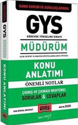 GYS Kamu Kurum ve Kuruluşlarında MÜDÜRÜM Konu Anlatımı - 1