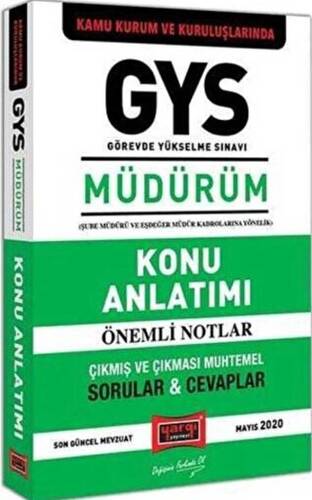 GYS Kamu Kurum ve Kuruluşlarında MÜDÜRÜM Konu Anlatımı - 1