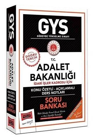 GYS T.C. Adalet Bakanlığı İdari İşler Kadrosu İçin Konu Özetli Soru Bankası - 1