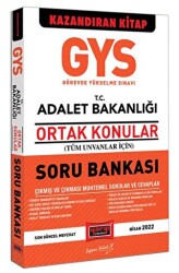 GYS T.C. Adalet Bakanlığı Tüm Ünvanlar İçin Ortak Konular Soru Bankası - 1