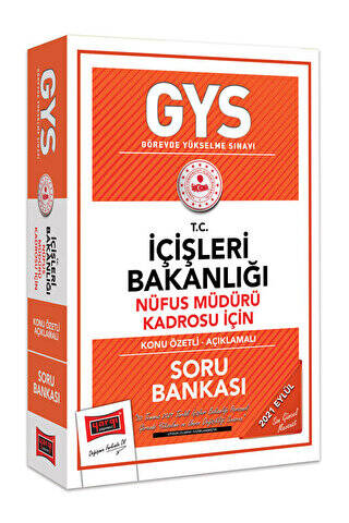 GYS T.C İçişleri Bakanlığı Nüfus Müdürü Kadrosu İçin Konu Özetli Açıklamalı Soru Bankası - 1