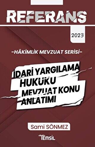 Hakimlik İdari Yargılama Hukuku Mevzuat Konu Anlatımı - 1