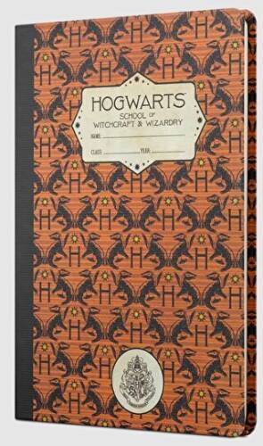 Harry Potter Hogwarts Hafflepuf Sert Kapak Butik Defter Kahverengi - 1