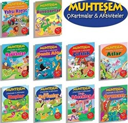 Hayvan Temalı Muhteşem Çıkartmalar - 10 Kitap Takım - 1