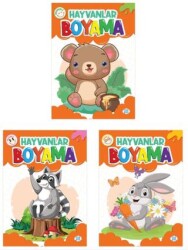 Hayvanlar Boyama Kitabı 3 Kitap - 1