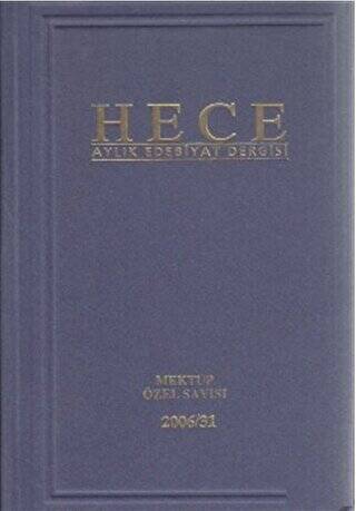 Hece Aylık Edebiyat Dergisi Mektup Özel Sayısı: 31-2006 - 114 - 116 Ciltli - 1