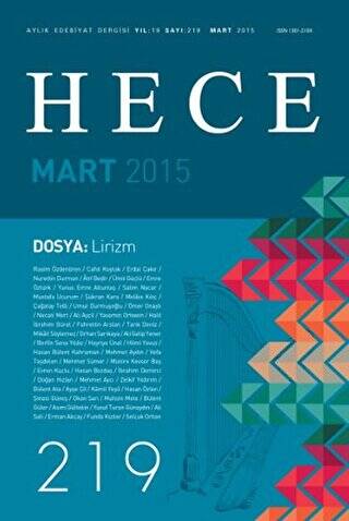 Hece Aylık Edebiyat Dergisi Sayı: 219 - Mart 2015 - 1