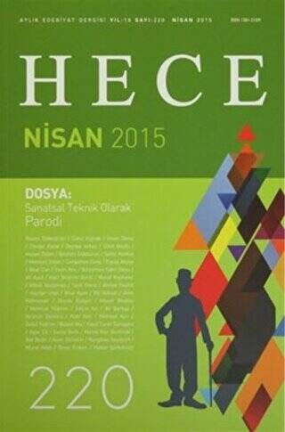 Hece Aylık Edebiyat Dergisi Sayı: 220 - Nisan 2015 - 1