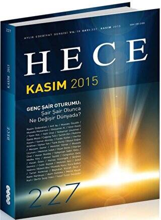 Hece Aylık Edebiyat Dergisi Sayı: 227 - Kasım 2015 - 1