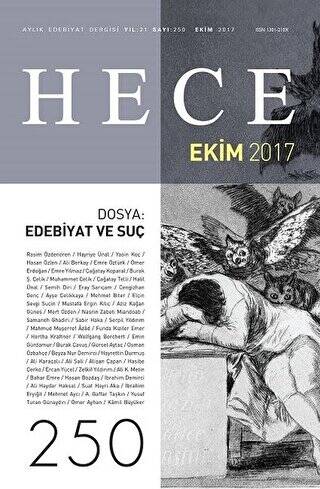 Hece Aylık Edebiyat Dergisi Sayı: 250 - Ekim 2017 - 1