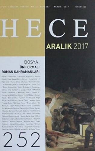 Hece Aylık Edebiyat Dergisi Sayı: 252 - Aralık 2017 - 1