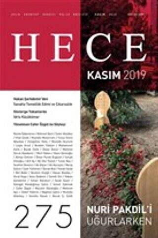 Hece Aylık Edebiyat Dergisi Sayı: 275 Kasım 2019 - 1