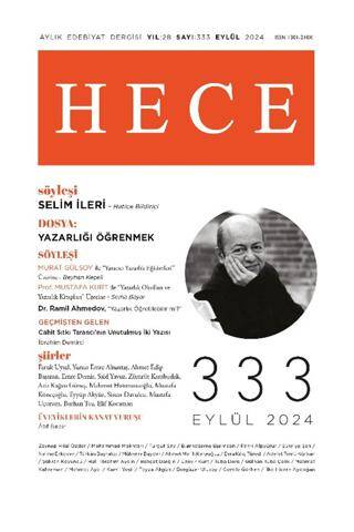 Hece Dergisi - Sayı: 333 Eylül 2024 - 1