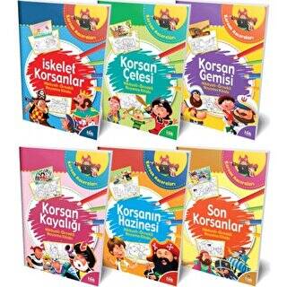 Hikayeli - Örnekli Korsan Maceraları Boyama Kitabı Serisi 6 Kitap Takım - 1