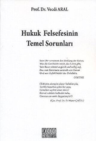 Hukuk Felsefesinin Temel Sorunları - 1