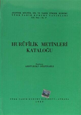 Hurufilik Metinleri Kataloğu - 1