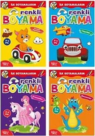 İlk Boyamalarım - Renkli Boyama 4 Kitap Takım - 1