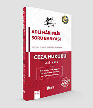 İmtiyaz Adli Hakimlik Soru Bankası Ceza Hukuku - 1