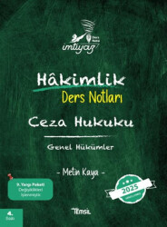 İmtiyaz Ceza Hukuku Genel Hükümler Hakimlik Ders Notları - 1