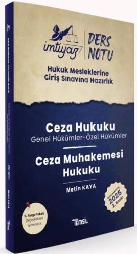 İmtiyaz HMGS Ceza Hukuku & Ceza Muhakemesi Hukuku Ders Notları - 1