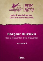 İmtiyaz HMGS Ders Notları Borçlar Hukuku Genel Hükümler-Özel Hükümler - 1