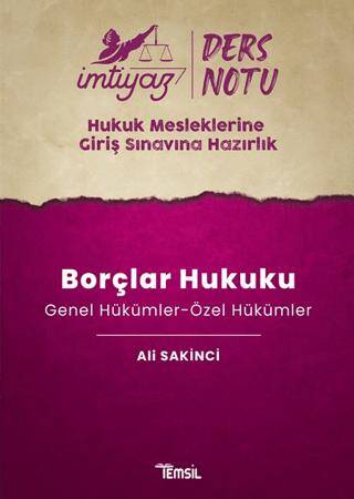 İmtiyaz HMGS Ders Notları Borçlar Hukuku Genel Hükümler-Özel Hükümler - 1