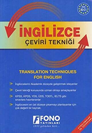 İngilizce Çeviri Tekniği - 1