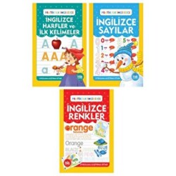 İngilizce Harfler Sayılar ve Renkler Seti 3 Kitap Takım - 1