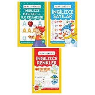 İngilizce Harfler Sayılar ve Renkler Seti 3 Kitap Takım - 1