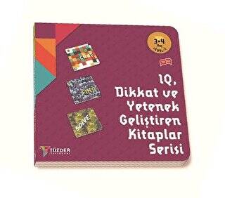 IQ Dikkat ve Yetenek Geliştiren Kitaplar Serisi 3-4 Yaş Level 2 3 Kitap Takım - 1