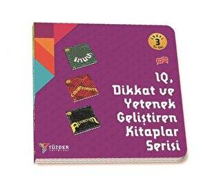 IQ Dİkkat ve Yetenek Geliştiren Kitaplar Serisi Level 3 3 Kitap Takım 5+ Yaş - 1