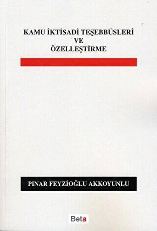 Kamu İktisadi Teşebbüsleri ve Özelleştirme - 1