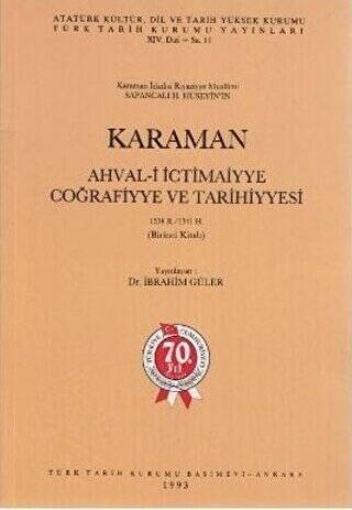 Karaman Ahval-i İctimaiyye Coğrafiyye ve Tarihiyyesi 1338 R.-1341 H. 1. Kitab - 1